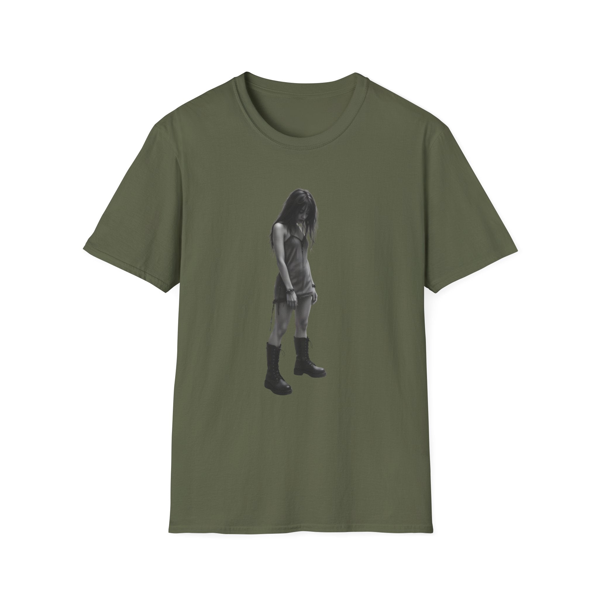 Kiss My Combat Boots Tee — Grey
