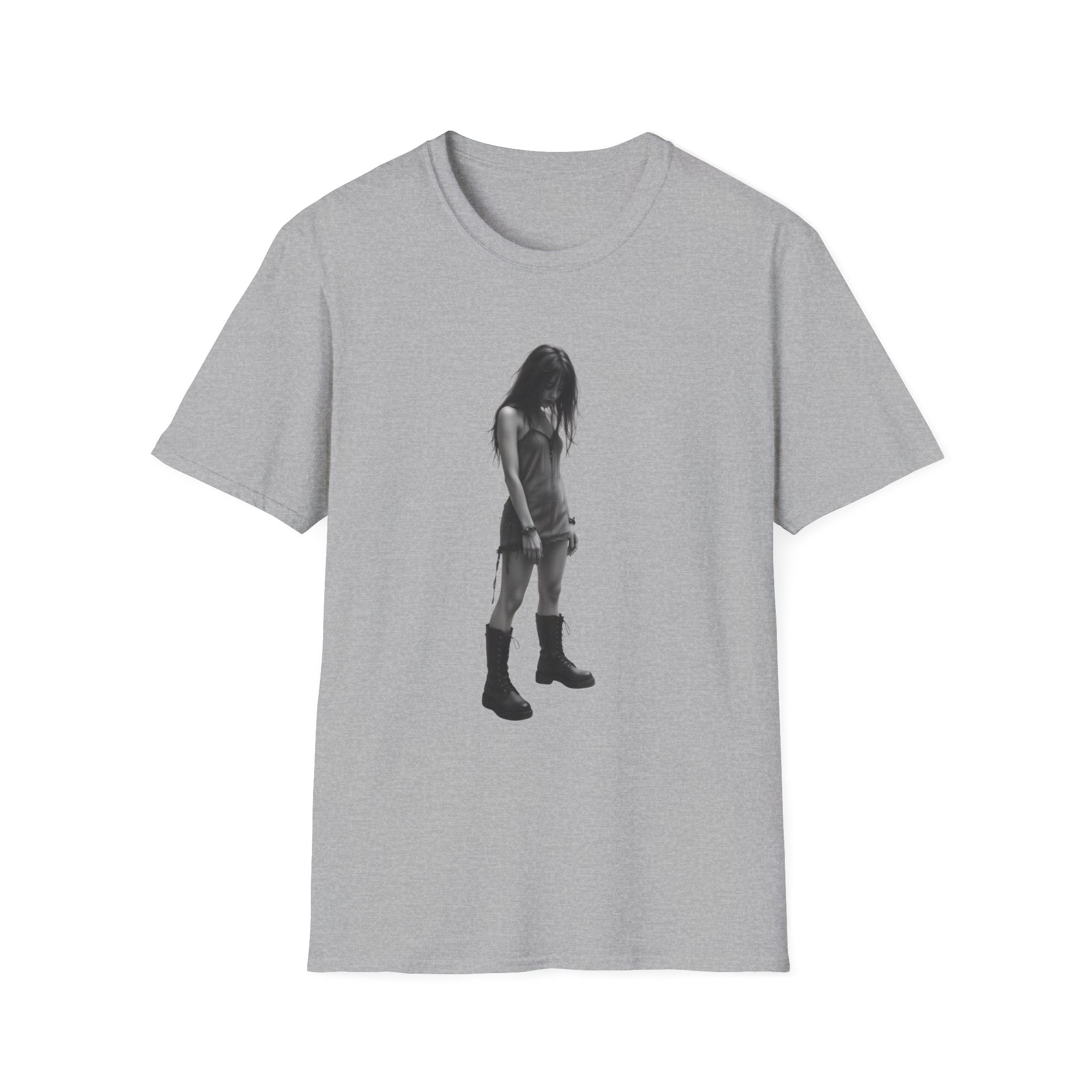 Kiss My Combat Boots Tee — Grey