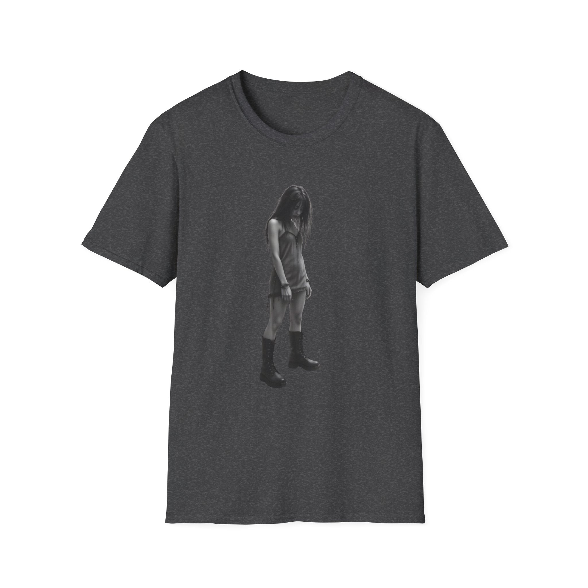 Kiss My Combat Boots Tee — Grey
